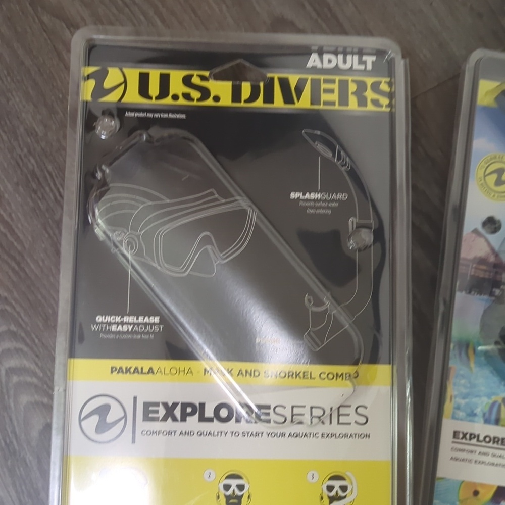 🌟2 NWT U.S. Divers Adult Snorkel Set - Picture 4 of 5